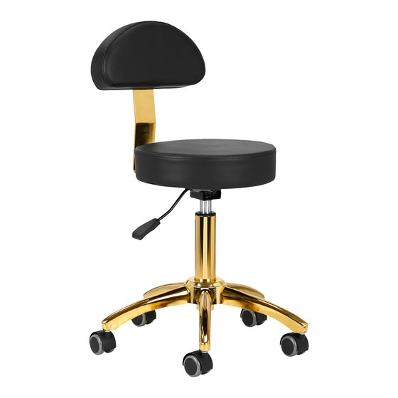 Tabouret à Roulettes Réglable AM-304G Or-Noir