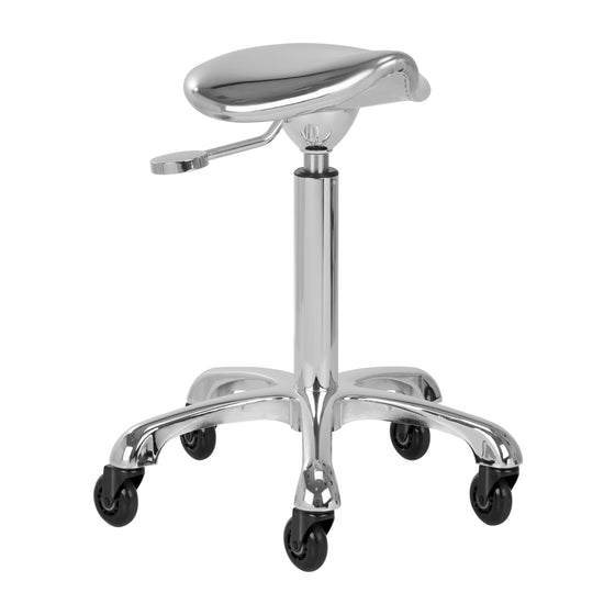 Tabouret à Roulettes Réglable Gabbiano Roll Speed Argent