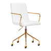 Chaise Pivotante QS-OF211G Or-Blanc