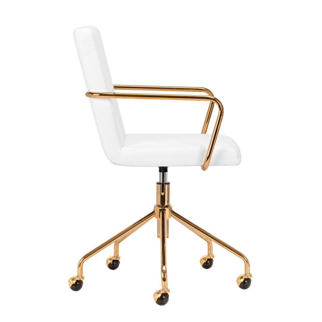 Chaise Pivotante QS-OF211G Or-Blanc 3