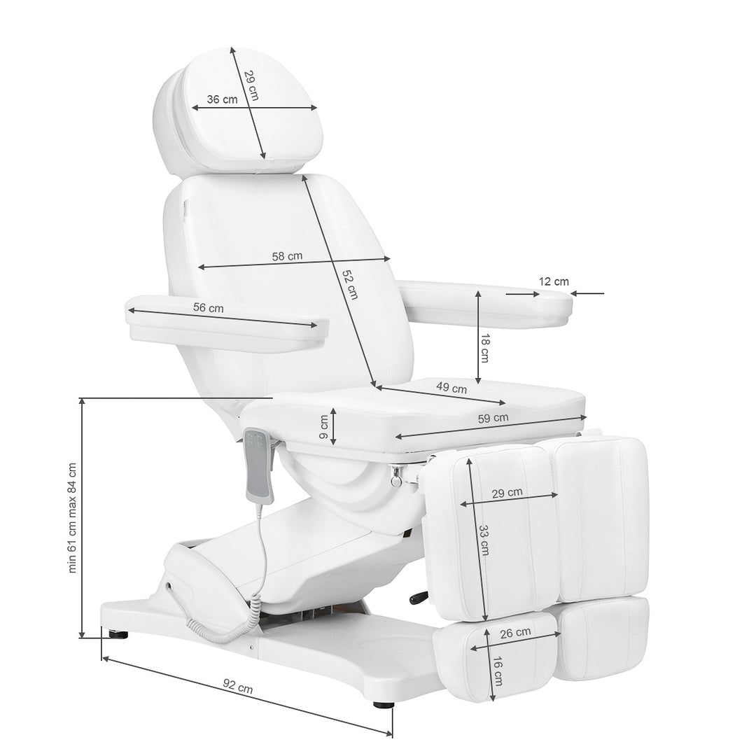 Fauteuil Esthétique Électrique Classic 2 Moteurs Pedi Blanc - image 20