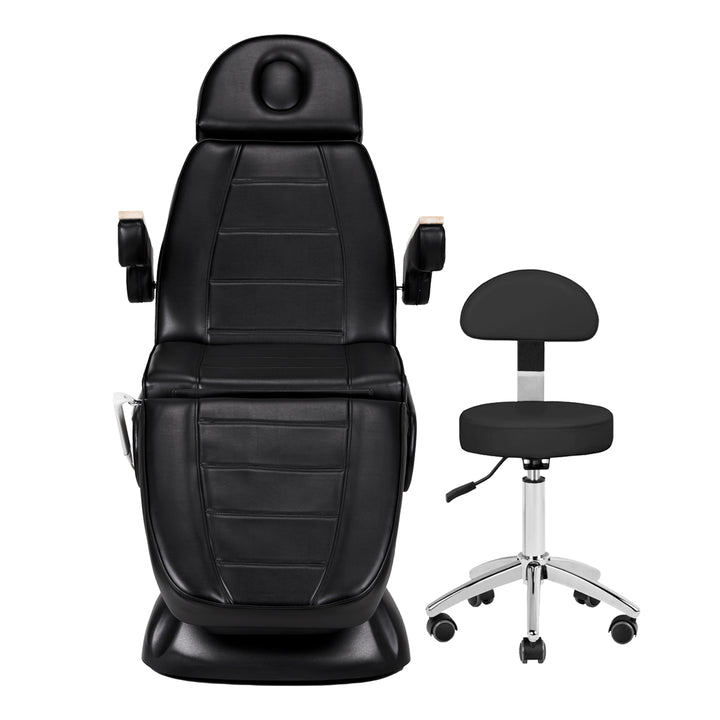 Fauteuil Esthétique Électrique Sillon Lux 273B 3 Moteurs avec Tabouret Noir - image 8