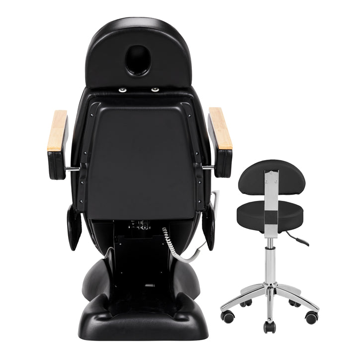 Fauteuil Esthétique Électrique Sillon Lux 273B 3 Moteurs avec Tabouret Noir - image 9