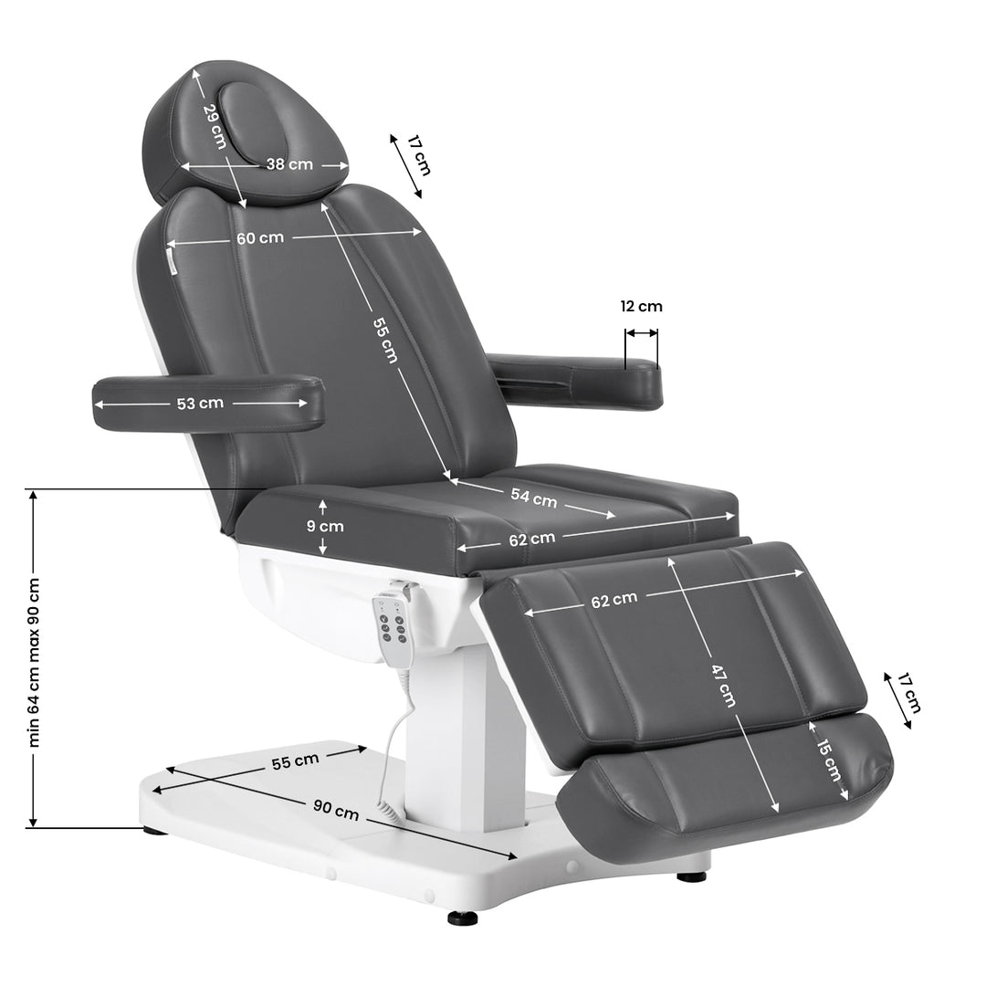 Fauteuil Esthétique Électrique Azurro 803D 3 Moteurs Gris - image 24
