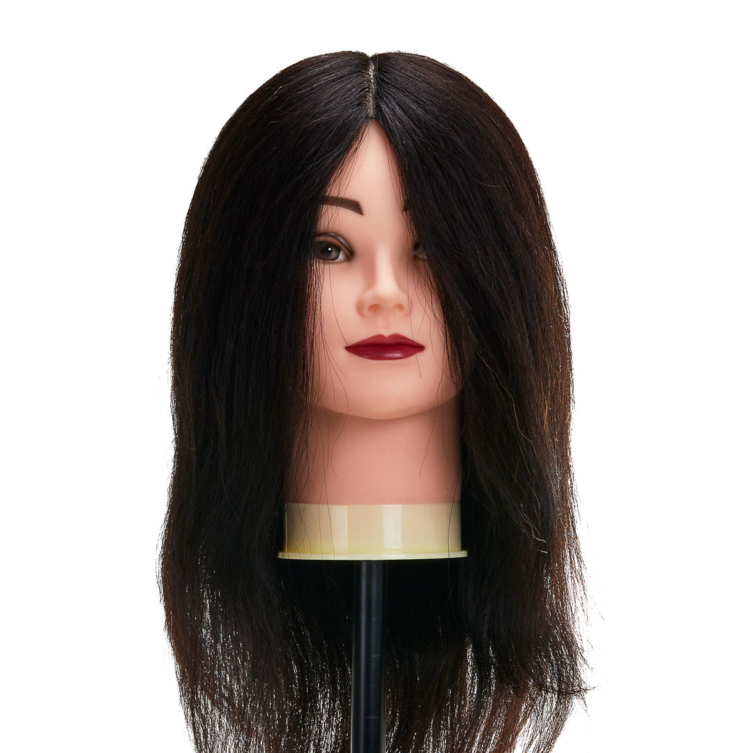 Tête à Coiffer Gabbiano WZ1 Cheveux Naturels 30 cm Noir