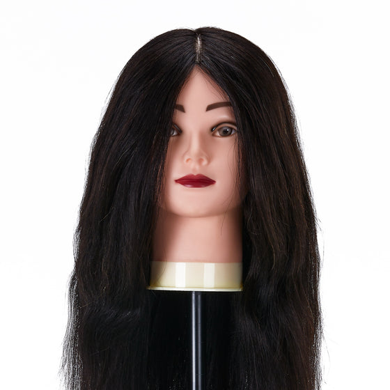 Tête à Coiffer Gabbiano WZ1 Cheveux Naturels 42 cm Noir