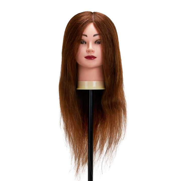 Tête à Coiffer Gabbiano WZ1 Cheveux Naturels 42 cm Châtain - image 2