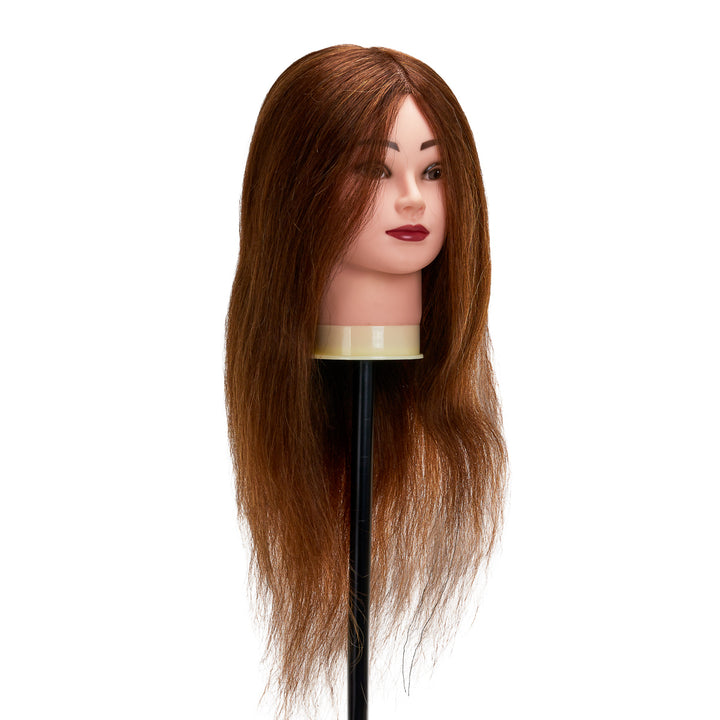 Tête à Coiffer Gabbiano WZ1 Cheveux Naturels 42 cm Châtain - image 3
