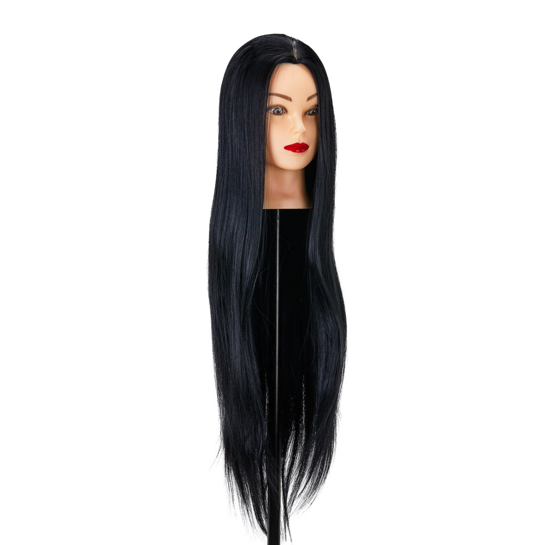 Tête à Coiffer Gabbiano WZ2 Cheveux Synthétiques 55 cm Noir - image 3
