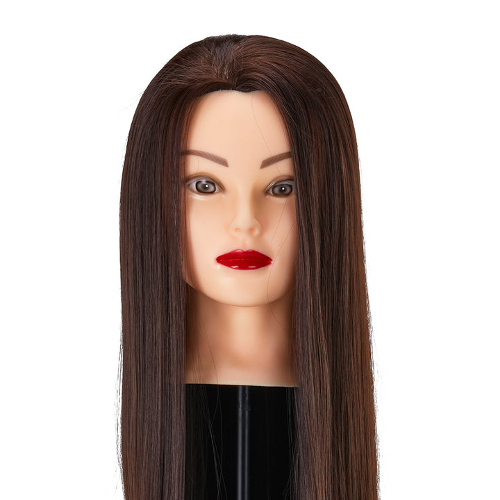 Tête à Coiffer Gabbiano WZ2 Cheveux Synthétiques 55 cm Châtain