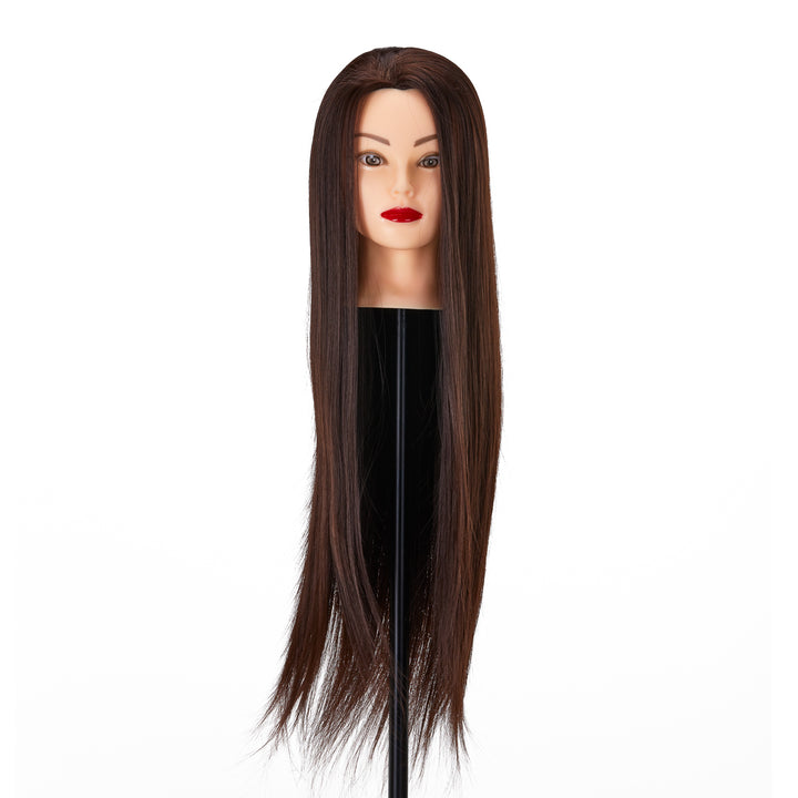 Tête à Coiffer Gabbiano WZ2 Cheveux Synthétiques 55 cm Châtain - image 2