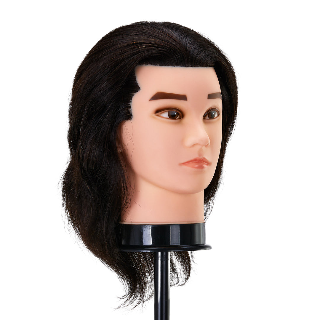 Tête à Coiffer Homme Gabbiano WZ3 Cheveux Naturels 20 cm Noir - image 2