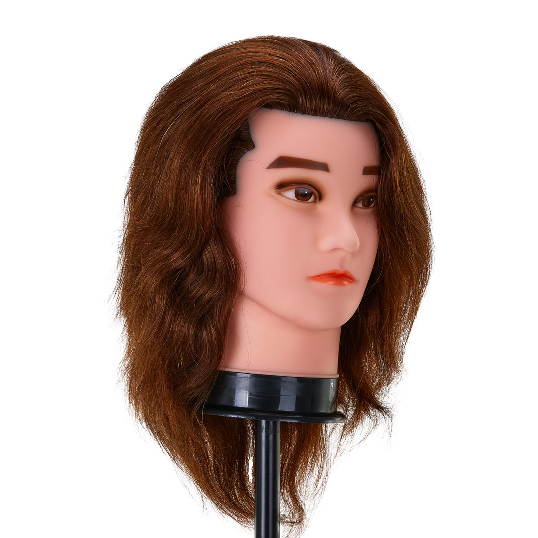 Tête à Coiffer Homme Gabbiano WZ3 Cheveux Naturels 20 cm Châtain - image 2