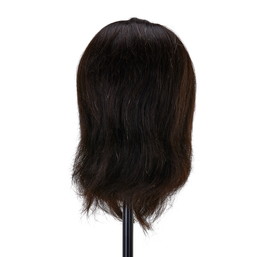 Tête à Coiffer Homme avec Barbe Gabbiano WZ4 Cheveux Naturels Noir - image 3