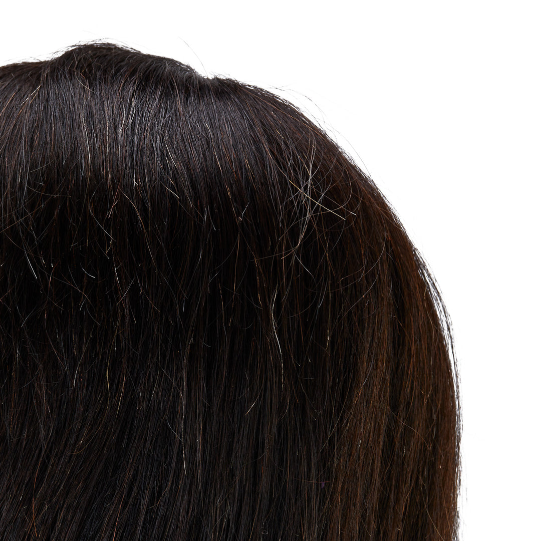 Tête à Coiffer Homme avec Barbe Gabbiano WZ4 Cheveux Naturels Noir - image 4