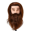 Tête à Coiffer Homme avec Barbe Gabbiano WZ4 Cheveux Naturels Châtain