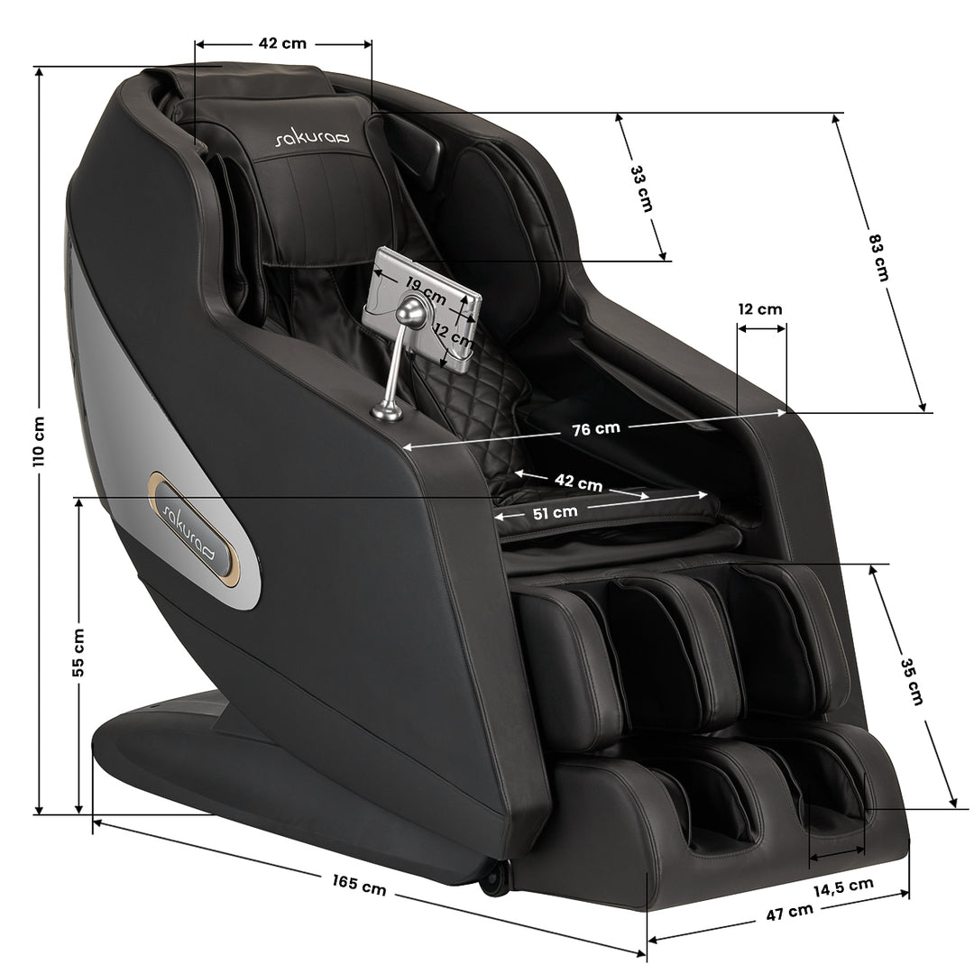 Fauteuil Massant Électrique Sakura Comfort Plus 806 Noir - image 19
