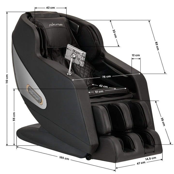 Fauteuil Massant Électrique Sakura Comfort Plus 806 Noir - image 19