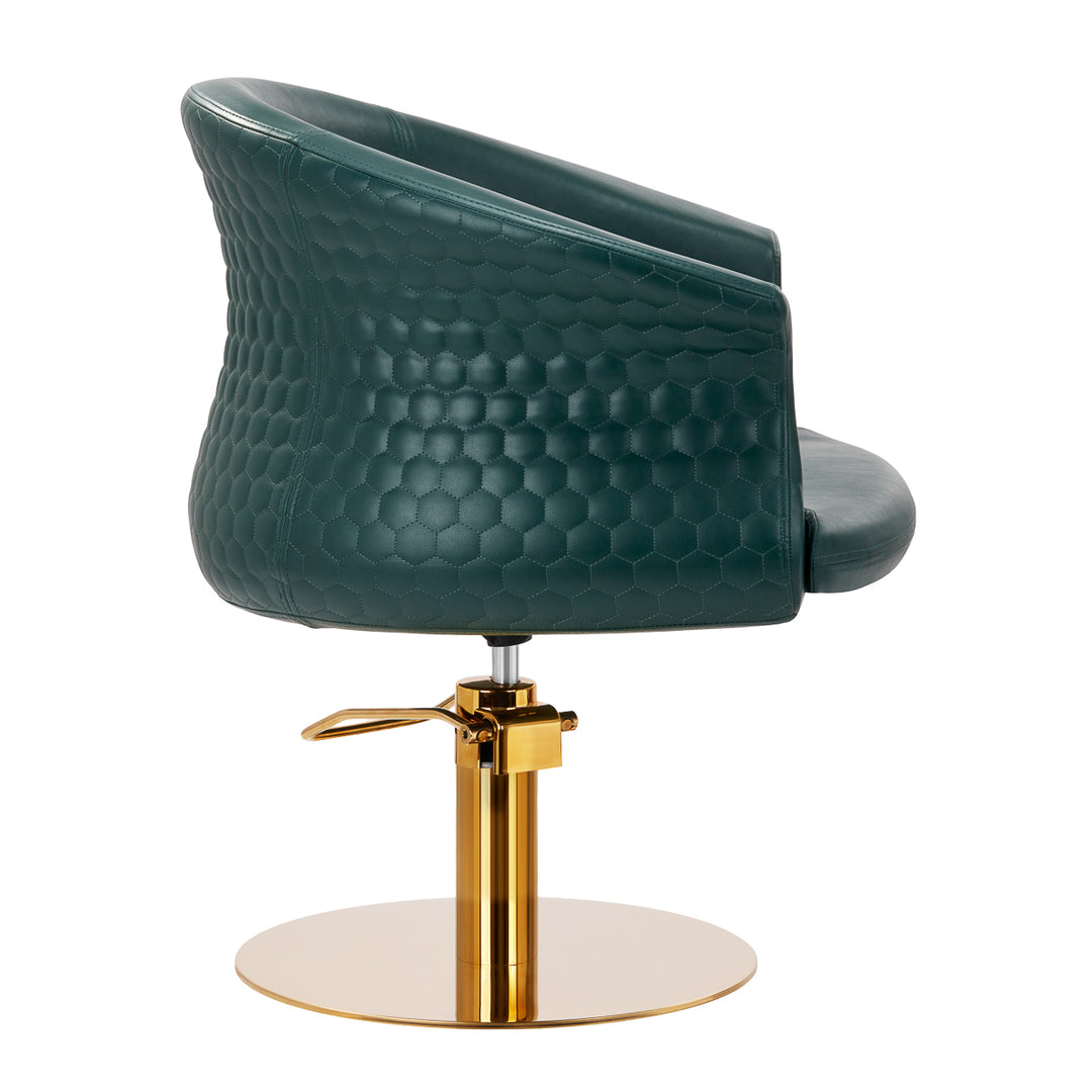 Fauteuil de Coiffeur Gabbiano Versailles Or Vert bouteille