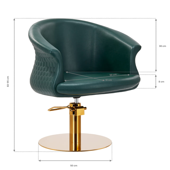Fauteuil de Coiffeur Gabbiano Versailles Or Vert bouteille