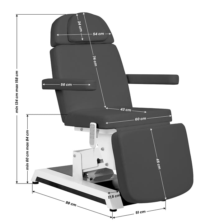 Fauteuil Esthétique Électrique Expert W-12 4 Gris 16