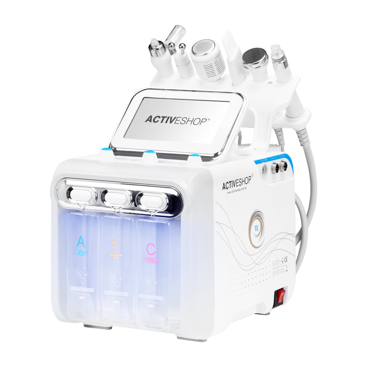 Appareil Hydrodermabrasion 6-en-1 Hydrogen H2+ New Generation Blanc