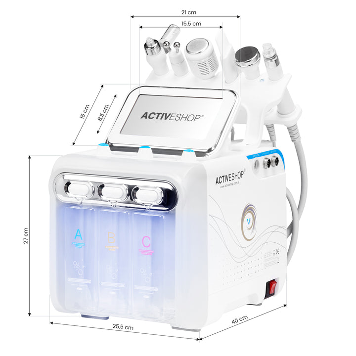 Appareil Hydrodermabrasion 6-en-1 Hydrogen H2+ New Generation Blanc - image 9