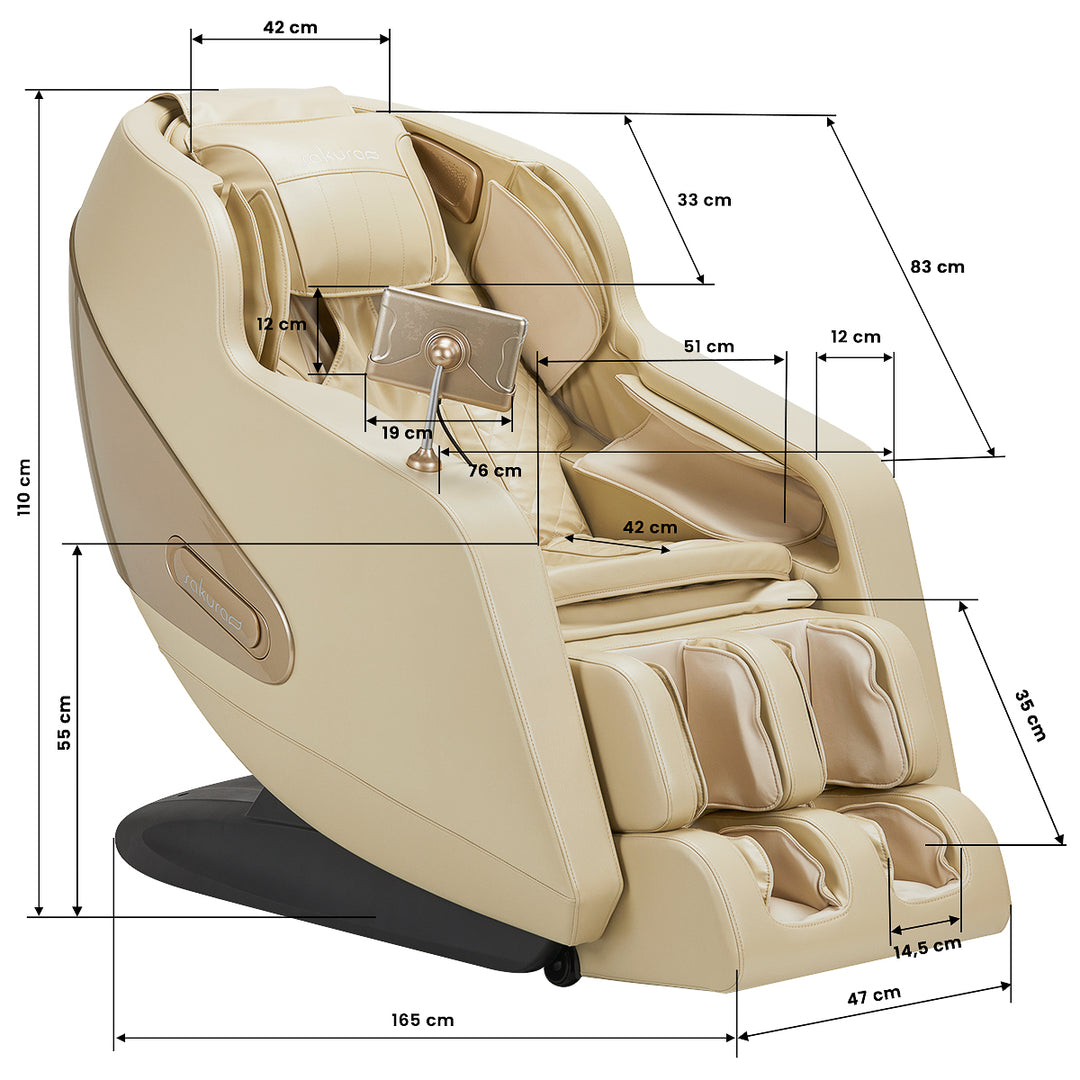 Fauteuil Massant Électrique Sakura Comfort Plus 806 Beige-Marron - image 19