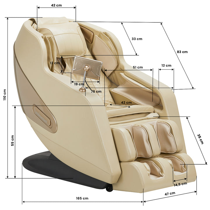 Fauteuil Massant Électrique Sakura Comfort Plus 806 Beige-Marron - image 19