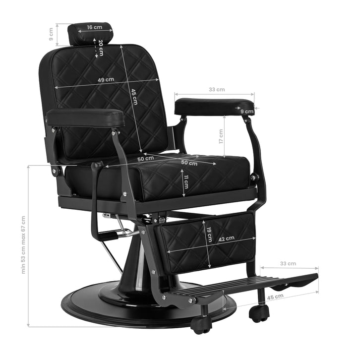 Fauteuil Barbier Gabbiano Carlos Extra Noir - image 19