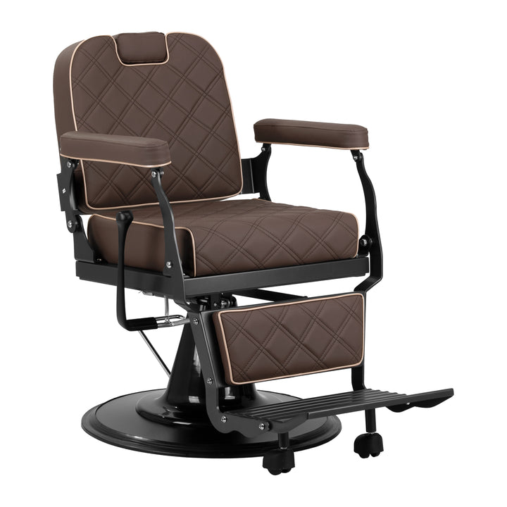 fauteuil de barbier gabbiano carlos marron 1