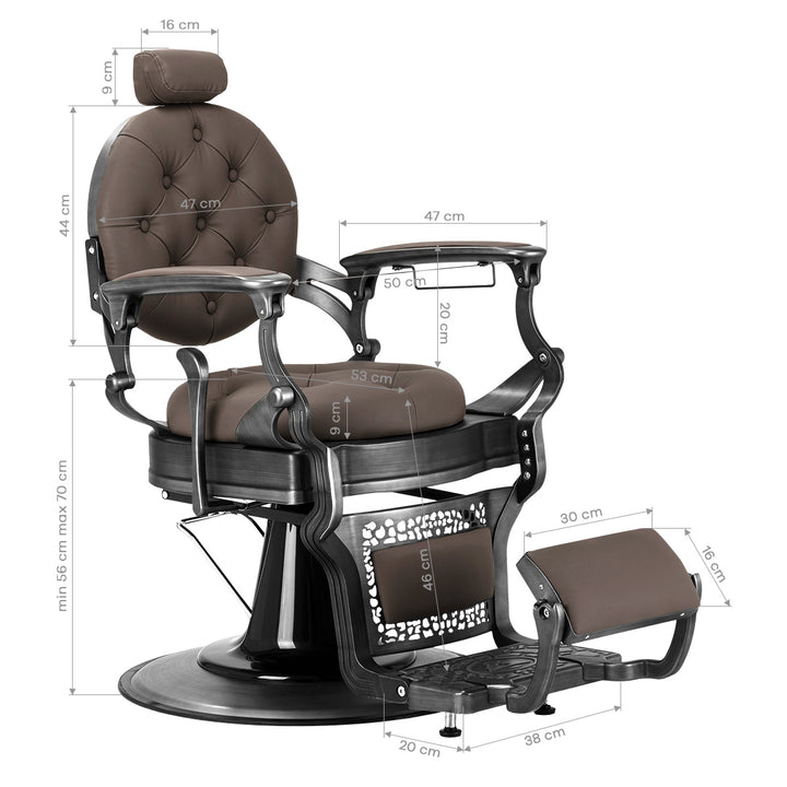 Fauteuil Barbier Gabbiano Niccolo Marron - image 16