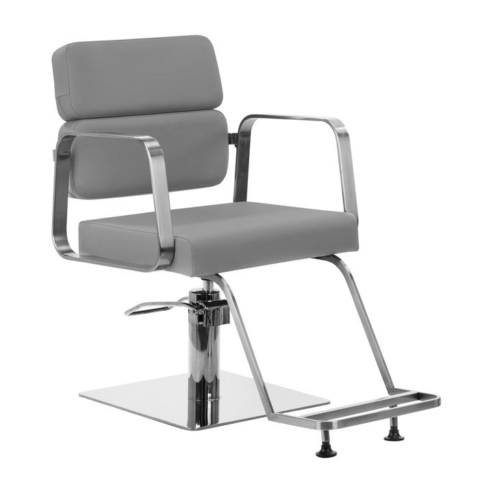 Fauteuil de Coiffeur Gabbiano Gris Noir SM