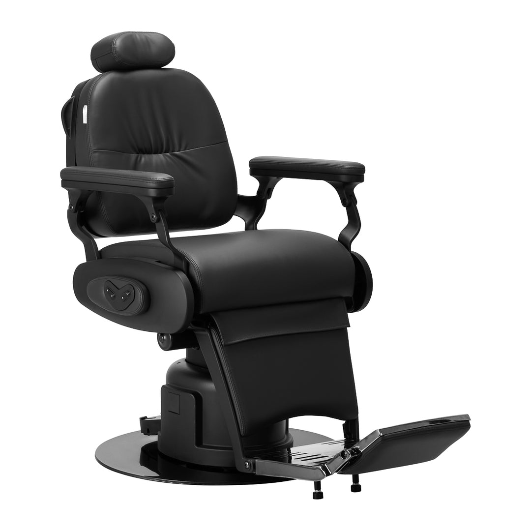 Fauteuil de barbier Électrique Gabbiano Duke Noir 1