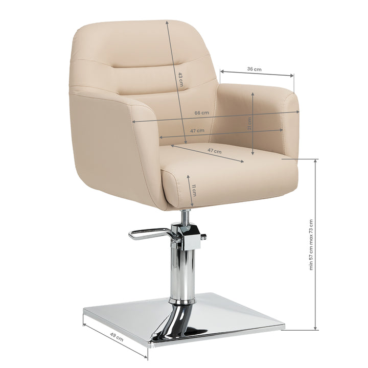 Fauteuil de Coiffeur Gabbiano Monaco Beige