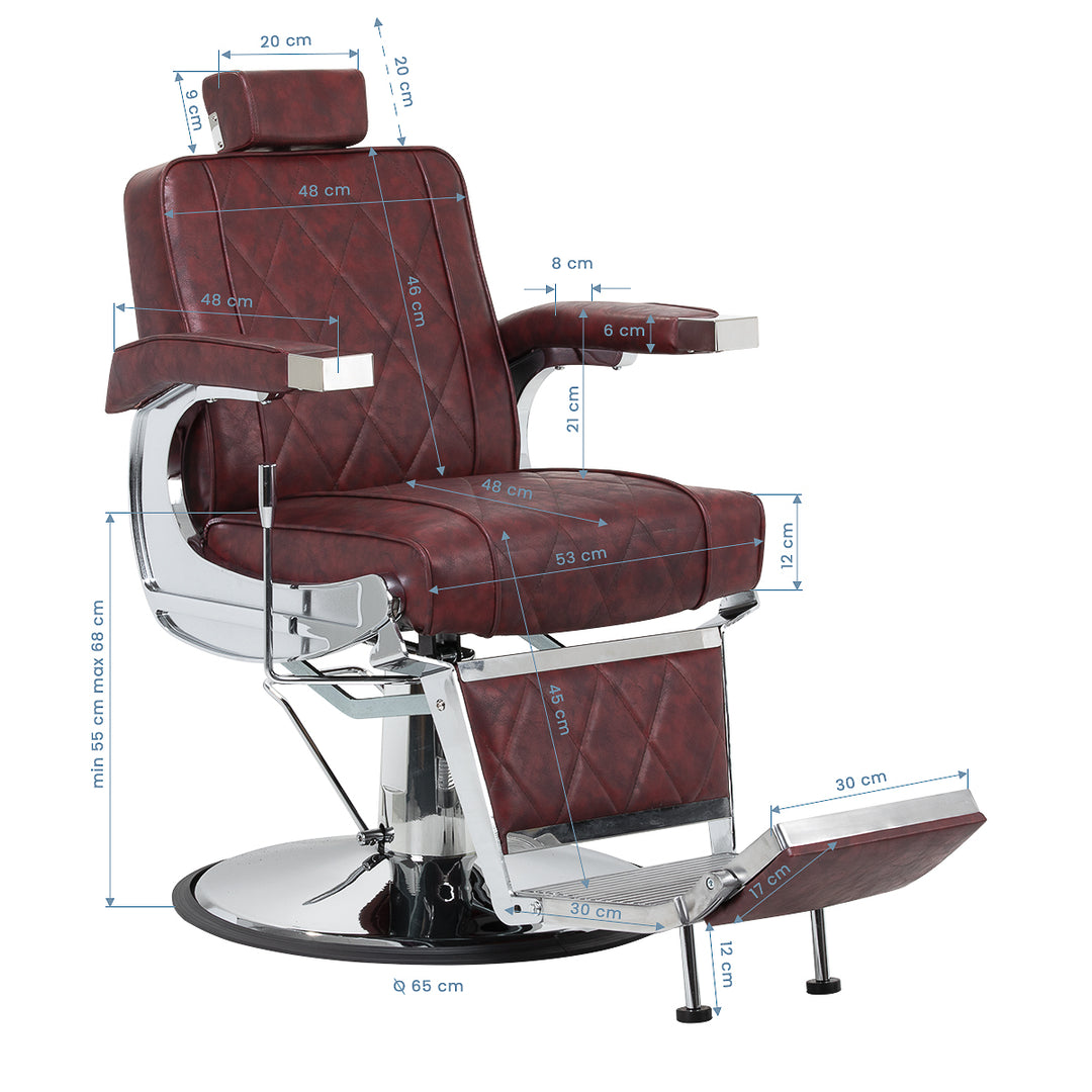 Fauteuil Barbier Hair System BM88066 Bordeaux - image 17
