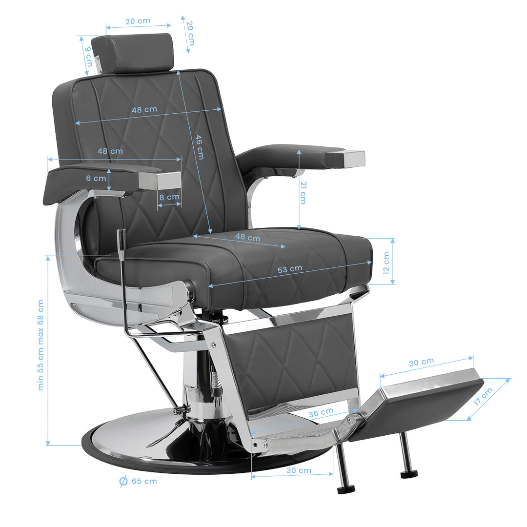 Fauteuil Barbier Hair System BM88066 Gris - image 17