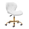 Chaise de Salon à Roulettes Réglable 4Rico QS-06 Or-Blanc