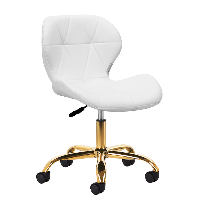 Chaise de salon avec roulettes réglable 4Rico QS-06 Or-Blanc