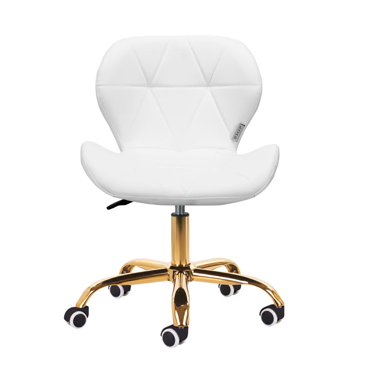 Chaise de Salon à Roulettes Réglable 4Rico QS-06 Or-Blanc - image 2