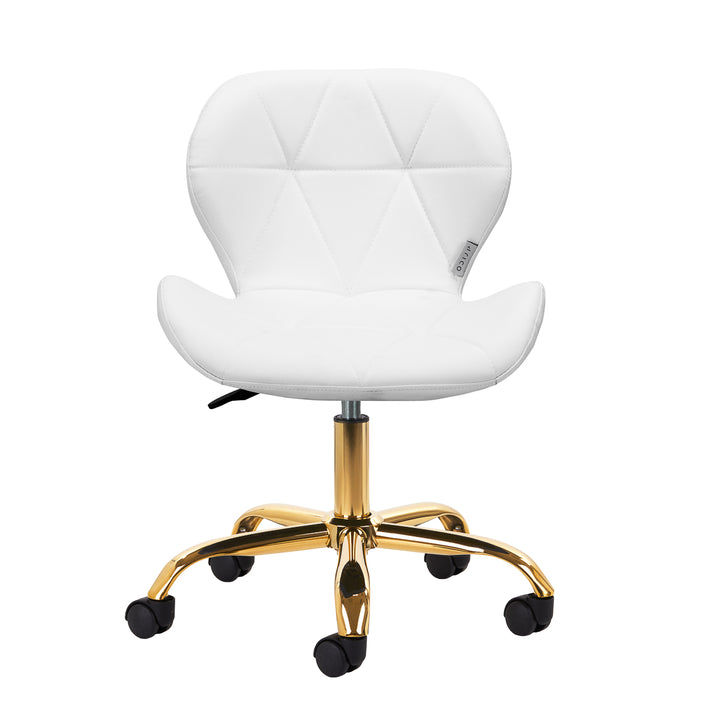 Chaise de Salon à Roulettes Réglable 4Rico QS-06 Or-Blanc - image 2