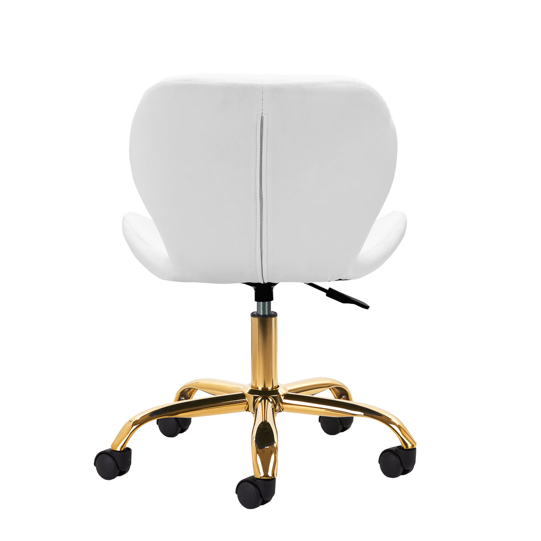 Chaise de salon avec roulettes réglable 4Rico QS-06 Or-Blanc