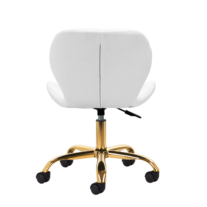 Chaise de salon avec roulettes réglable 4Rico QS-06 Or-Blanc