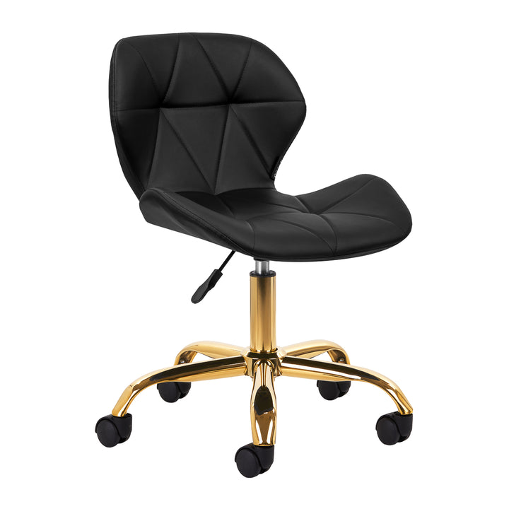 Chaise de Salon à Roulettes Réglable 4Rico QS-06 Or-Noir