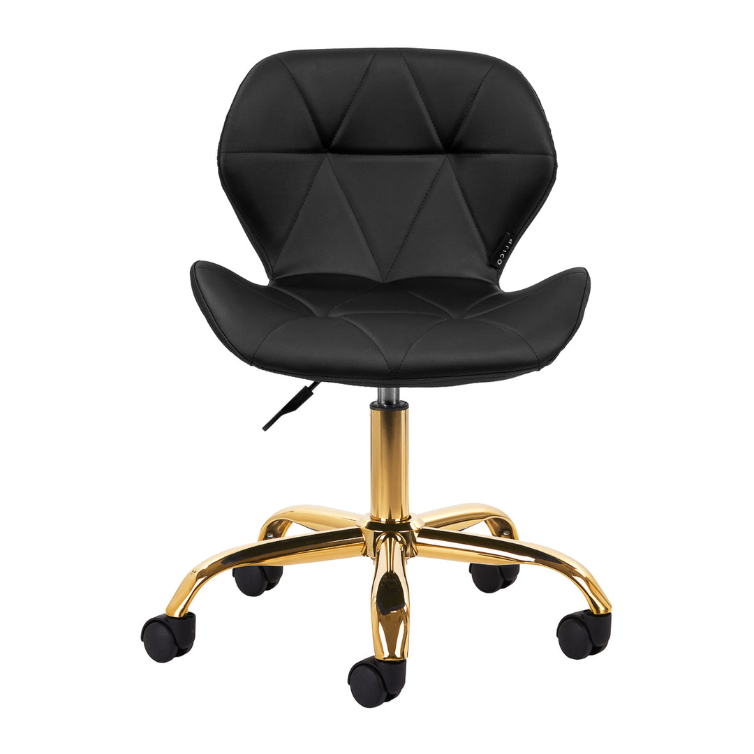 Chaise de Salon à Roulettes Réglable 4Rico QS-06 Or-Noir - image 2
