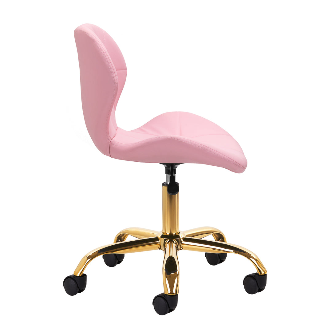 Chaise de salon avec roulettes réglable 4Rico QS-06 Or-Rose