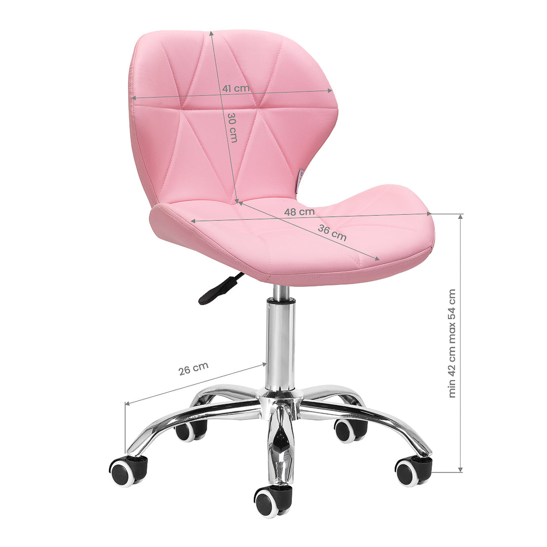 Chaise de salon avec roulettes réglable 4Rico QS-06 Rose