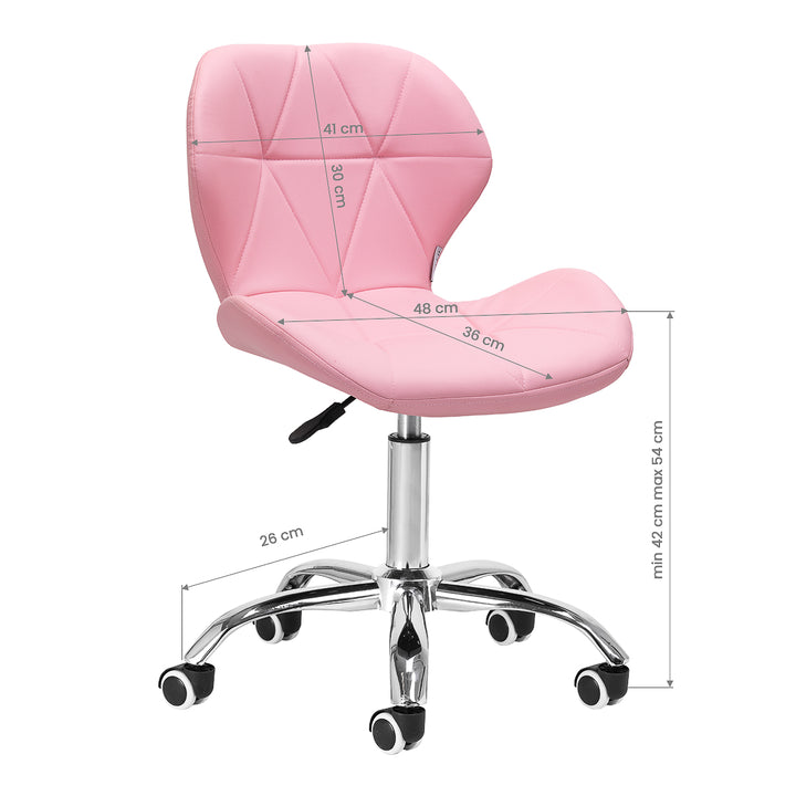 Chaise de salon avec roulettes réglable 4Rico QS-06 Rose