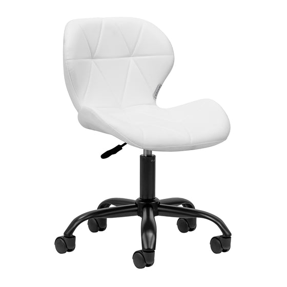 Chaise de Salon à Roulettes Réglable 4Rico QS-06 Noir-Blanc