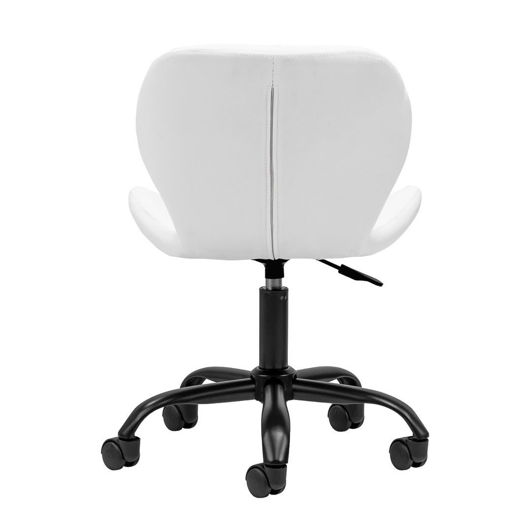 Chaise de Salon à Roulettes Réglable 4Rico QS-06 Noir-Blanc - image 4